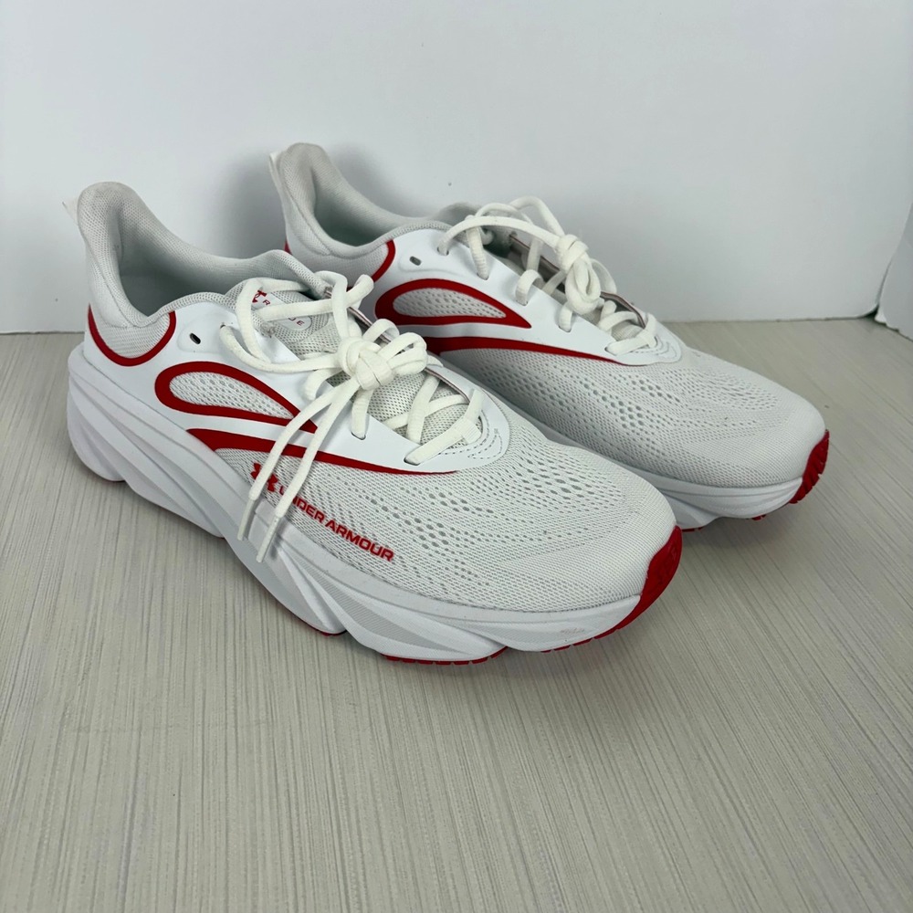 Under Armour Rogue 6 Athletic Shoes Men's Size 11.5 White/Red 6006719-102 NEW